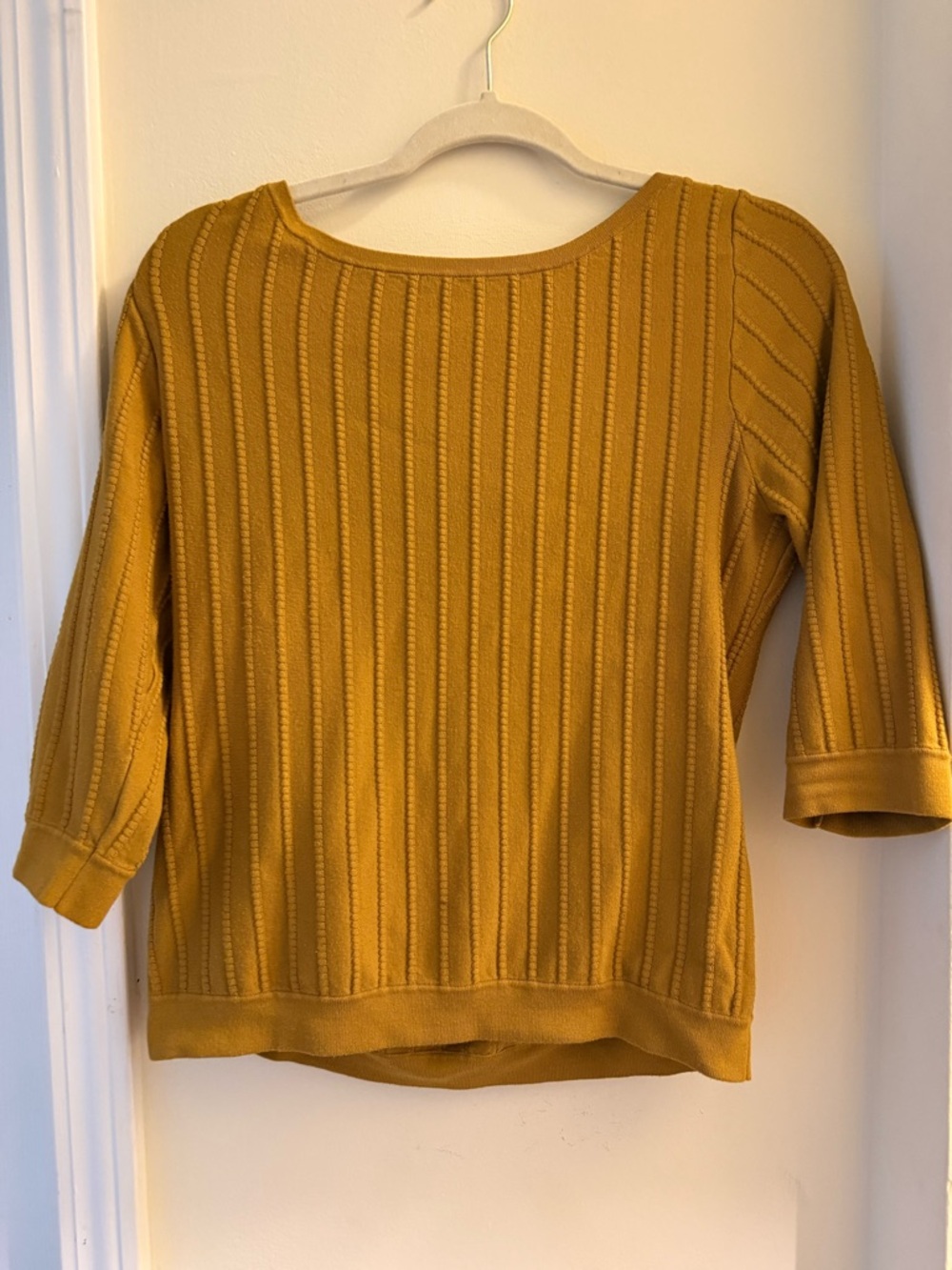 Mustard Ribbed Knit Women's Sweater - Ann Taylor